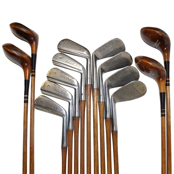 Macdonald Smith Set of Rustless Irons & Woods Clubs with Signed Cert