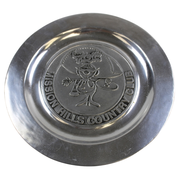 Undated Mission Hills Country Club 'Fiesta' Pewter Plate