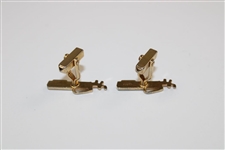 Pair of Golf Bag with Clubs Themed Swank Cuff Links