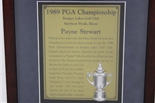 Payne Stewart 1989 PGA Championship at Kemper Lakes GC Cherry Wood Golf Display