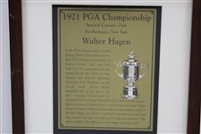 Walter Hagen 1921 PGA Championship at Inwood CC Cherry Wood Golf Display