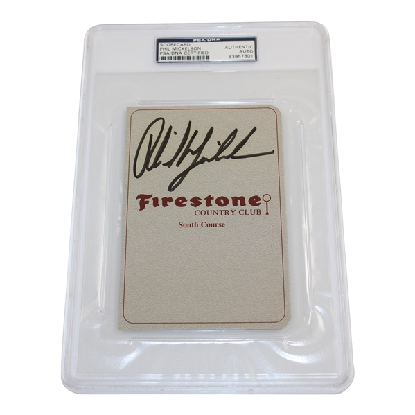 Phil Mickelson Signed Firestone Country Club Scorecard PSA/DNA #83957801 