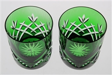Augusta National Masters Limited Pair of Emerald Cut Rocks Glasses in Box