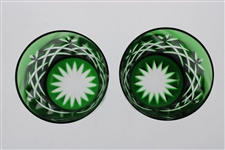 Augusta National Masters Limited Pair of Emerald Cut Rocks Glasses in Box