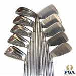 Set of MaxFli with Red Circle Dot on Toe Golf Irons - PGA REACH COLLECTION