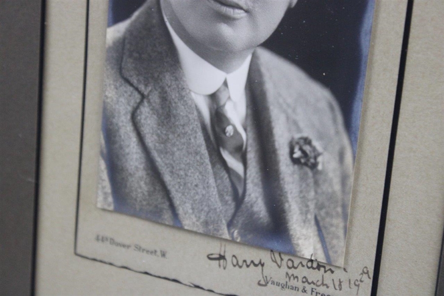 Harry Vardon Signed & Dated Silverprint Portrait Photo Display - Framed JSA FULL #YY10077