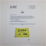 Mike Small Signed PGA Professional National Championship Yellow Flag JSA ALOA