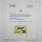 Roger Chapman Signed 2012 PGA Senior Championship Yellow 18 Flag JSA ALOA