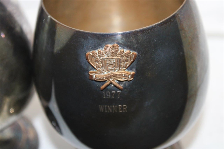 (3) 1977 Gallo Premium Cup Winner Trophy Goblets