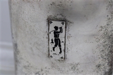 Golf Themed Post-Swing Silver Plate Flask 