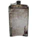 Golf Themed Post-Swing Silver Plate Flask 