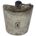 Golf Themed Post-Swing Silver Plate Flask 