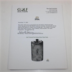 Golf Themed Post-Swing Silver Plate Flask 