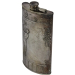 Classic Post-Swing Golfer Scene Themed Flask 