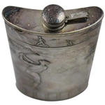 Classic Post-Swing Golfer Scene Themed Flask 