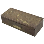 Post-Swing Golfer Themed Art Deco Silver Crest Valuables Box