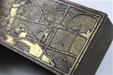Post-Swing Golfer Themed Art Deco Silver Crest Valuables Box
