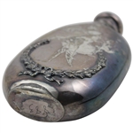 Classic Swinging Time-Period Golfer Themed Flask