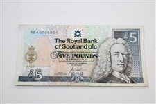 Todd Hamilton Signed 2004 OPEN at Royal Troon Flag with Signed RBS Note JSA ALOA