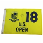 Steve Jones Signed 1996 US Open at Oakland Hills Yellow Screen Flag JSA ALOA