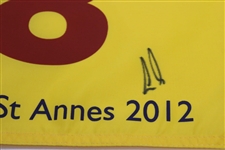 Ernie Els Signed 2012 The OPEN at Royal Lytham & St. Annes Screen Flag JSA ALOA