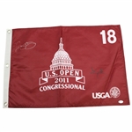 Rory McIlroy & Adam Scott Signed 2011 US Open at Congressional Red Flag JSA ALOA