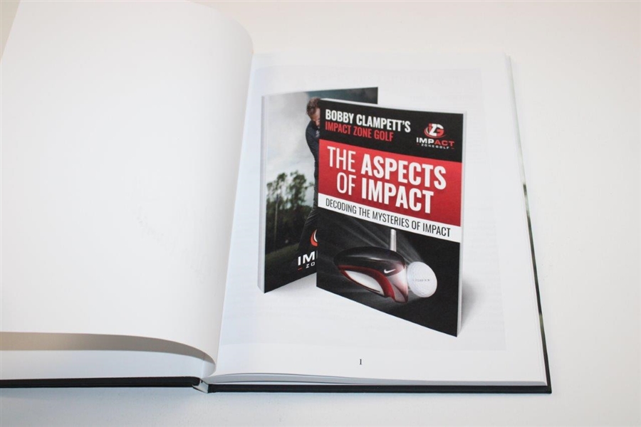 Bobby Clampett Signed Impact Zone Golf Ball & 'The Aspects of Impact' Book JSA ALOA