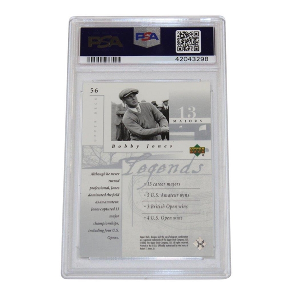 Bobby Jones 2002 Upper Deck Silver Golf Card #56 PSA 8 NM-MT #42043298