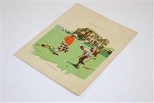 1927 R.M.S. Mauretania St. Andrews Cunard Line Menu with H.G. Hawthorn Cover - 6/9/1927