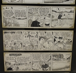Vintage Golf Art Comic Strip - 11 Strips - Framed
