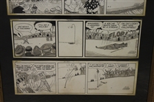 Vintage Golf Art Comic Strip - 11 Strips - Framed