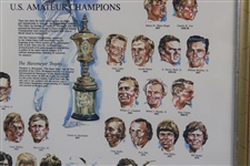 US Amateur Champions w/Havemayer Trophy Print for 1987 US Amateur - Framed