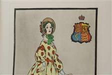 Golfer Lady P. Tricmaras '1840' Illustration - Framed