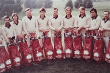 1979 Ryder Cup European Team with Golf Bags Photo - Framed