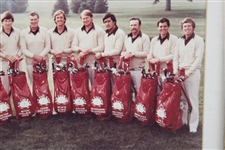 1979 Ryder Cup European Team with Golf Bags Photo - Framed
