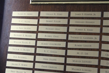 PGA Advisory Committee 'Formed 1943' List of Nameplates - Framed