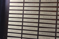 PGA Advisory Committee 'Formed 1943' List of Nameplates - Framed