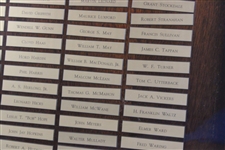 PGA Advisory Committee 'Formed 1943' List of Nameplates - Framed