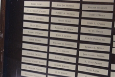PGA Advisory Committee 'Formed 1943' List of Nameplates - Framed