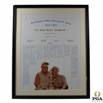 Arnold Palmer & Field (143) Signed 1981 Senior PGA of America List - Framed JSA ALOA