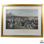 The Golfers: A Grand Match" Engraved by Charles E. Wagstaffe Painted by Lees Print - Framed
