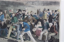 The Golfers: A Grand Match Engraved by Charles E. Wagstaffe Painted by Lees Print - Framed