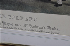 The Golfers: A Grand Match Engraved by Charles E. Wagstaffe Painted by Lees Print - Framed