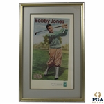 Bobby Jones First Day Of Issue Illustration - Framed