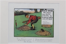 Rule XVIII: The Player May Remove Mole-Hills by Brushing…' Crombie Print - Framed