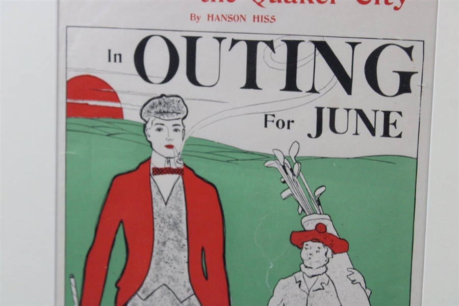 c. 1897 'In Outing For June' Magazine w/Haskell Golf Illustration Cover w/Findlay Douglas/Hanson Hiss