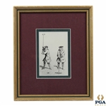 Golfers 'Kolf' Illustration Print - Framed