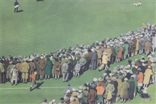 Bobby Jones Putting on the 18th Green St. Andrews 1930 Print - Framed