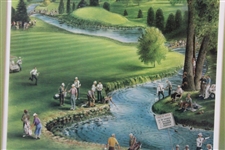 US Senior Open at Oak Hill Ltd Ed Chapman Print w/Facsimile Signatures - Framed