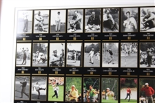1997 'Champions of Golf - The Masters Collection' Uncut Golf Card Sheet - Framed